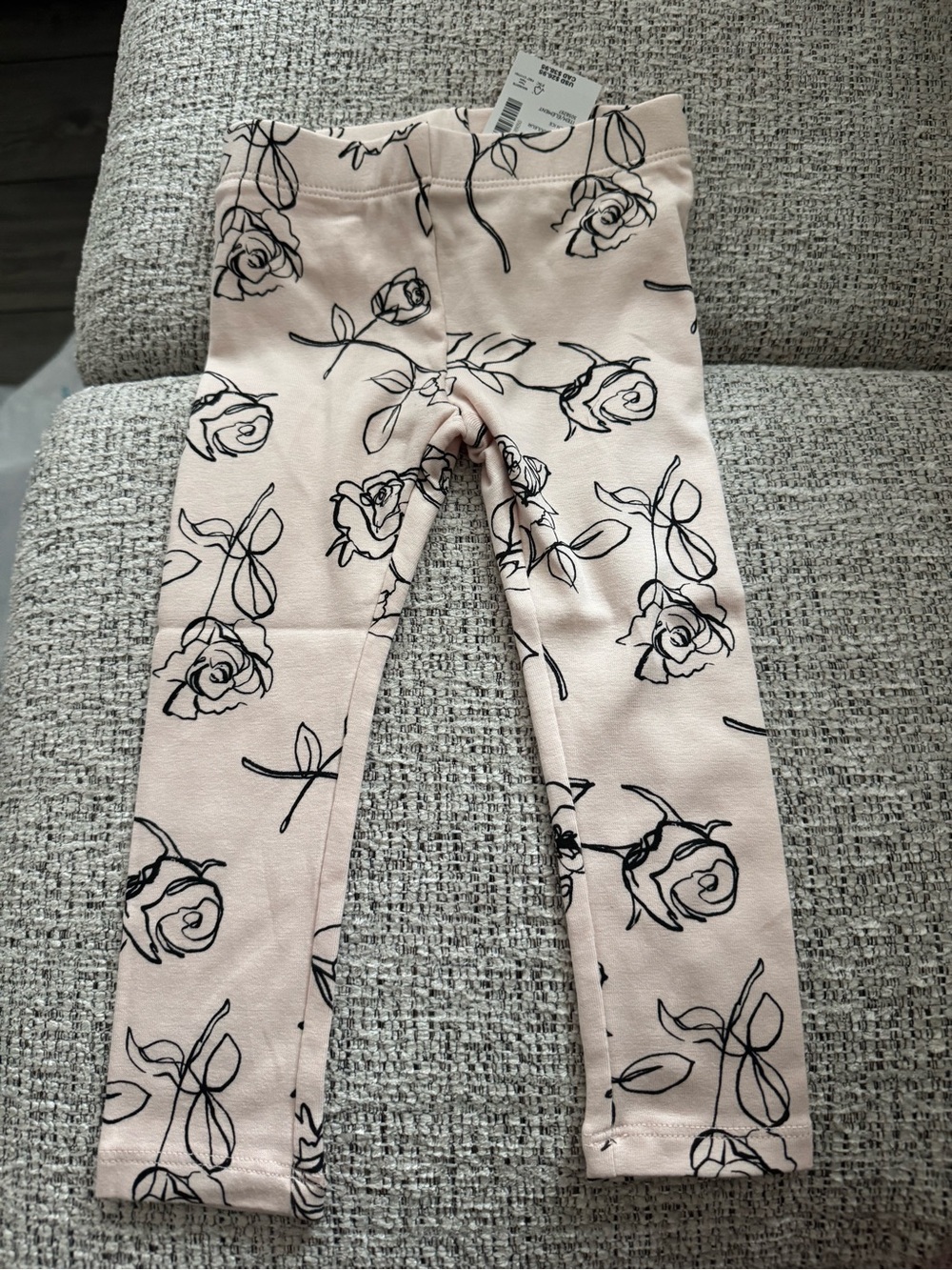 NWT Gymboree Petit Paris Light Pink Rose Print Leggings 2T